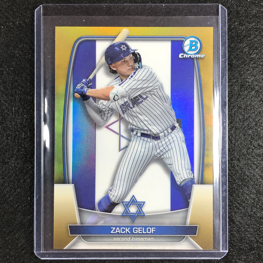 2023 Bowman Chrome Mlb Zack Gelof Wbc Flag Variation Gold Refractor 36/50