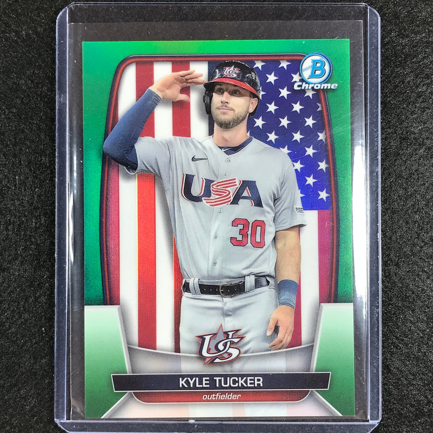 2023 Bowman Chrome Mlb Kyle Tucker Wbc Flag Variation Green Refractor 57/99