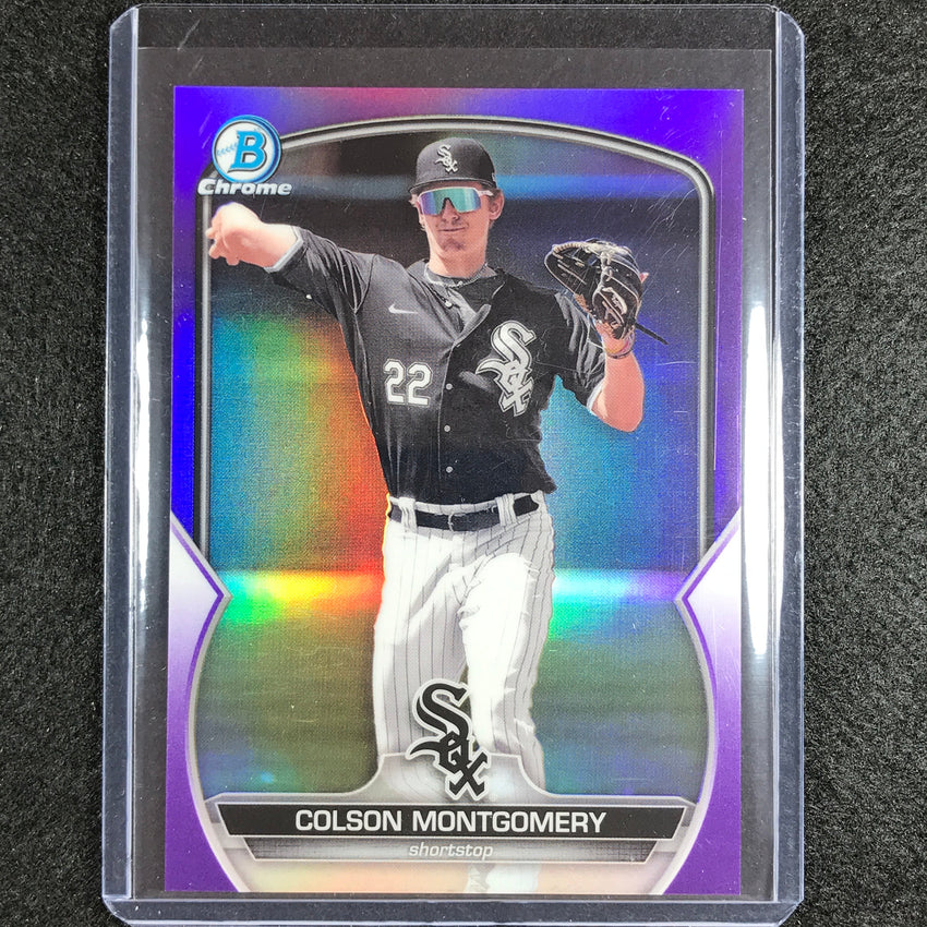 2023 Bowman Chrome Mlb Colson Montgomery Prospect Purple Refractor 136/250