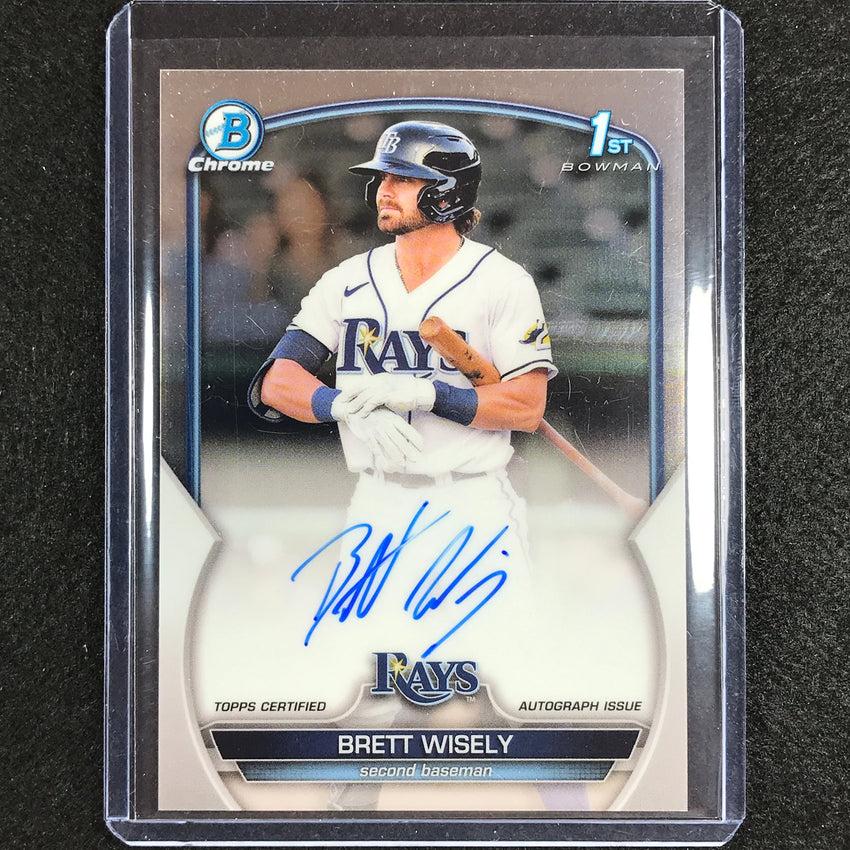 2023 Bowman Chrome Mlb Brett Wisely 1st Bowman Prospect Auto Base No Bw