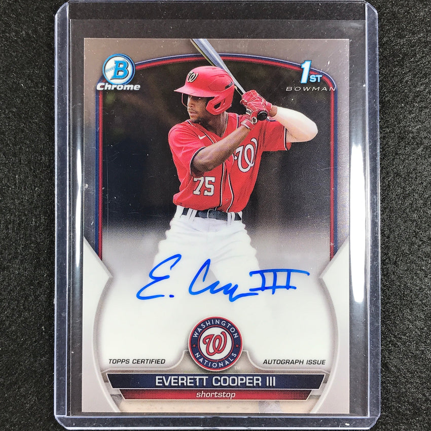 2023 Bowman Chrome Mlb Everett Cooper Iii 1st Bowman Prospect Auto Base No Ec A