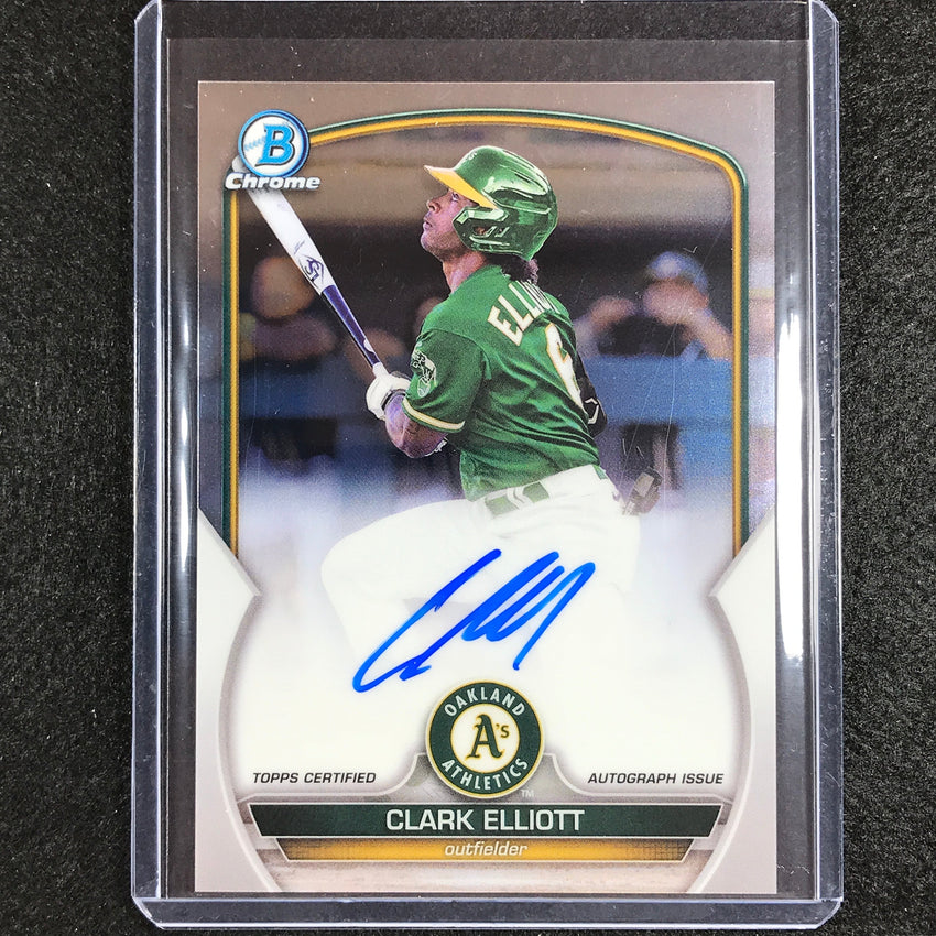 2023 Bowman Chrome Mlb Clark Elliott Bowman Prospect Auto Base No Cel A