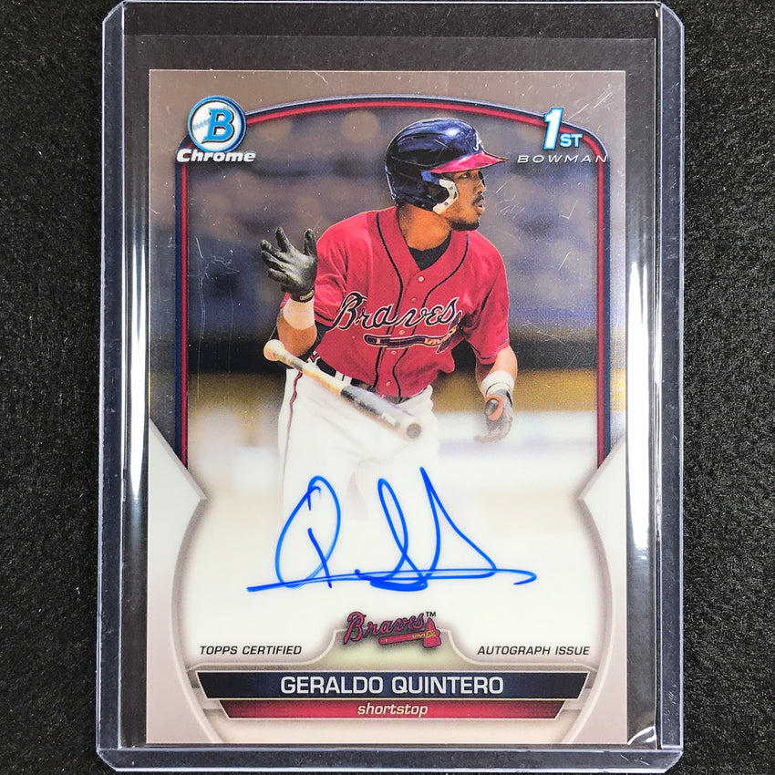 2023 Bowman Chrome MLB GERALDO QUINTERO 1st Bowman Prospect Auto Base #GQ