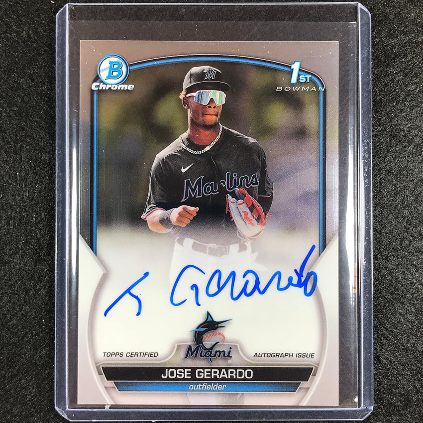 2023 Bowman Chrome MLB JOSE GERARDO 1st Bowman Prospect Auto Base #JG