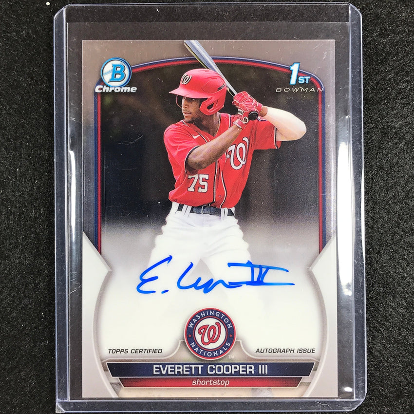 2023 Bowman Chrome Mlb Everett Cooper Iii 1st Bowman Prospect Auto Base No Ec B