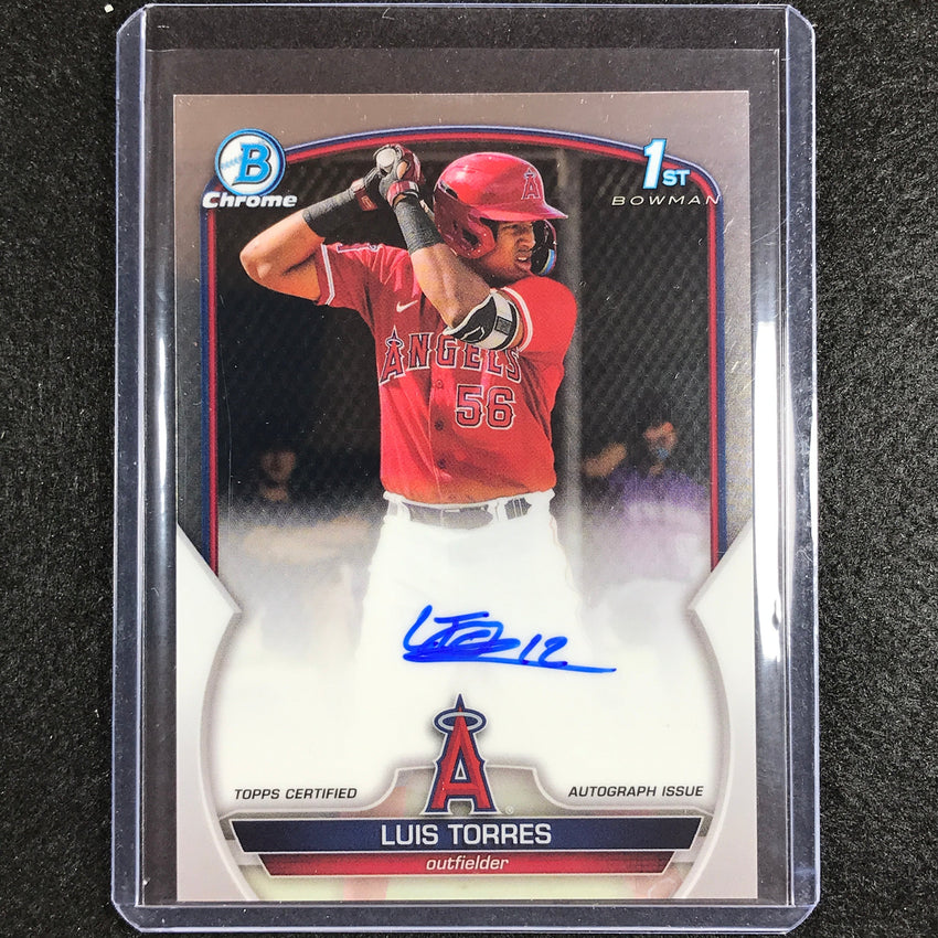 2023 Bowman Chrome Mlb Luis Torres 1st Bowman Prospect Auto Base No Lt A