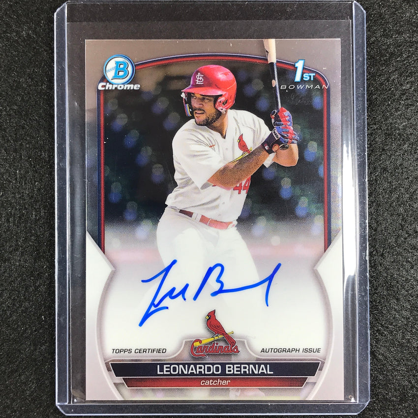 2023 Bowman Chrome Mlb Leonardo Bernal 1st Bowman Prospect Auto Base No Lb