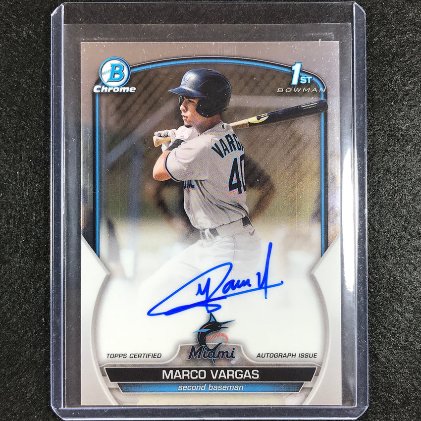 2023 Bowman Chrome MLB MARCO VARGAS 1st Bowman Prospect Auto Base #MVA