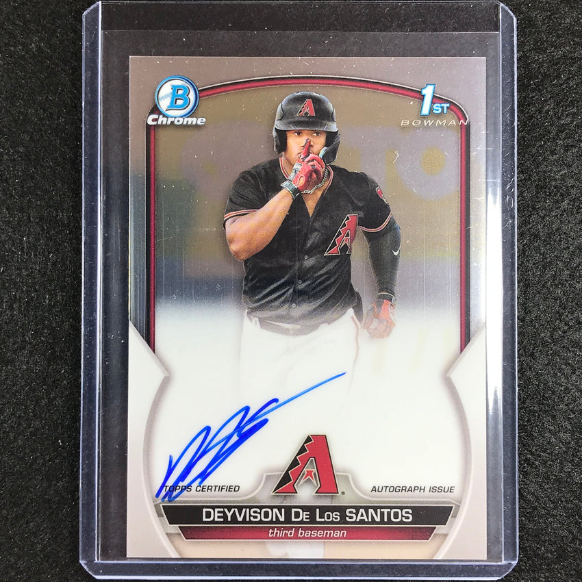 2023 Bowman Chrome Mlb Deyvison De Los Santos 1st Bowman Prospect Auto Base No Dd