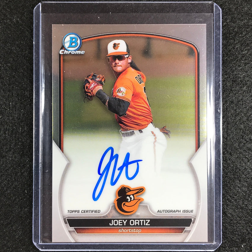 2023 Bowman Chrome Mlb Joey Ortiz Bowman Prospect Auto Base No Jor