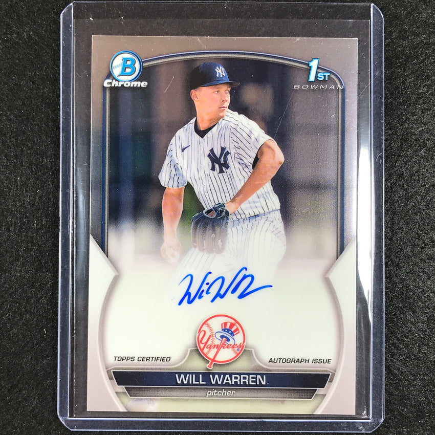 2023 Bowman Chrome Mlb Will Warren 1st Bowman Prospect Auto Base No Ww