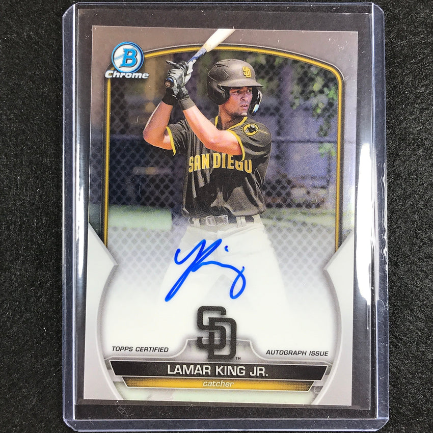 2023 Bowman Chrome MLB LAMAR KING JR. Bowman Prospect Auto Base #LK