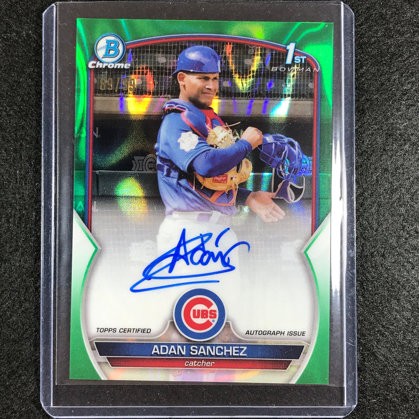 2023 Bowman Chrome Mlb Adan Sanchez 1st Bowman Prospect Auto Green Lava 89/99
