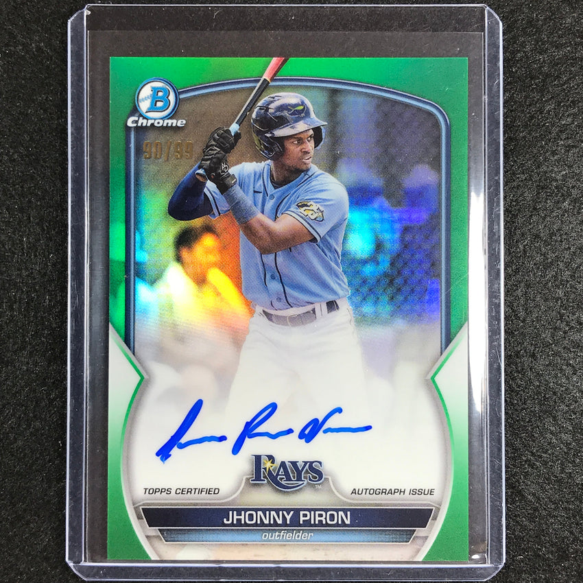 2023 Bowman Chrome Mlb Jhonny Piron Bowman Prospect Auto Green 90/99