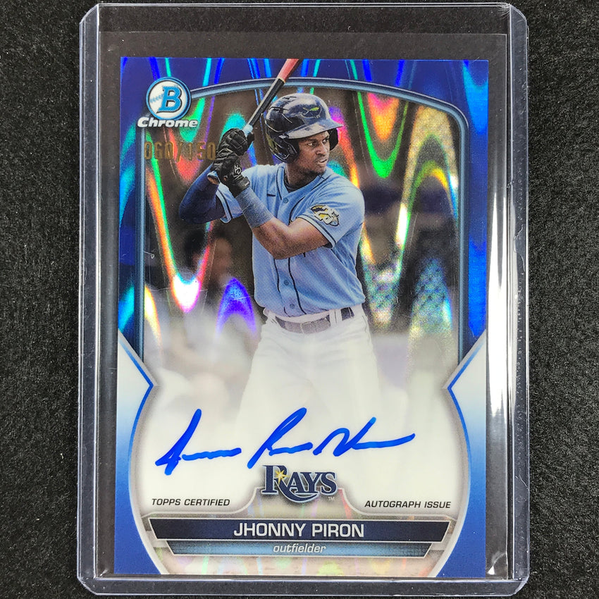 2023 Bowman Chrome Mlb Jhonny Piron Bowman Prospect Auto Blue Raywave 60/150