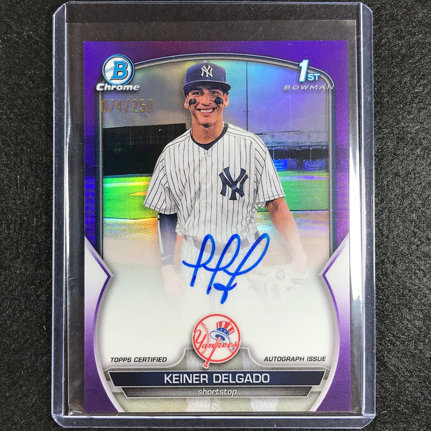 2023 Bowman Chrome Mlb Keiner Delgardo 1st Bowman Prospect Auto Purple 74/250