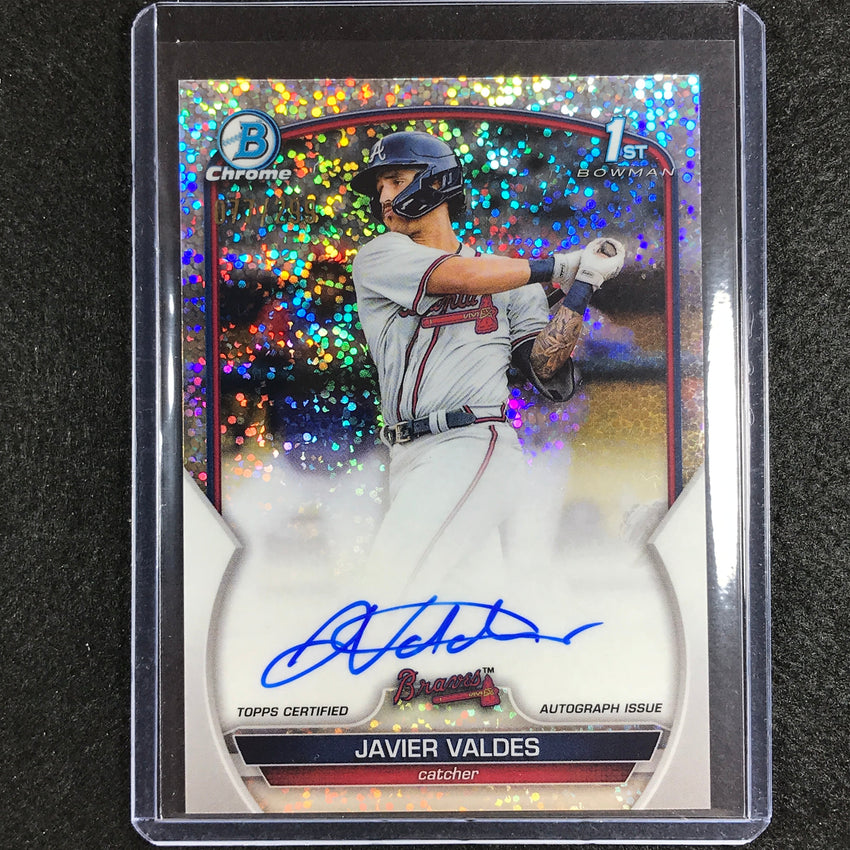 2023 Bowman Chrome Mlb Javier Valdes 1st Bowman Prospect Auto Speckle 77/299