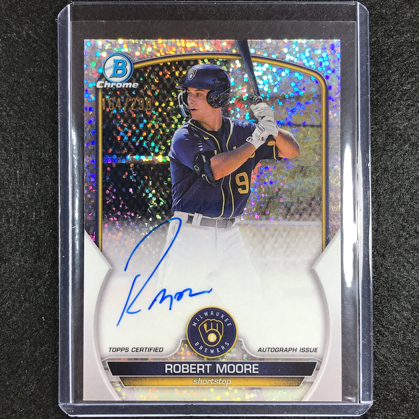 2023 Bowman Chrome Mlb Robert Moore Bowman Prospect Auto Speckle 164/299