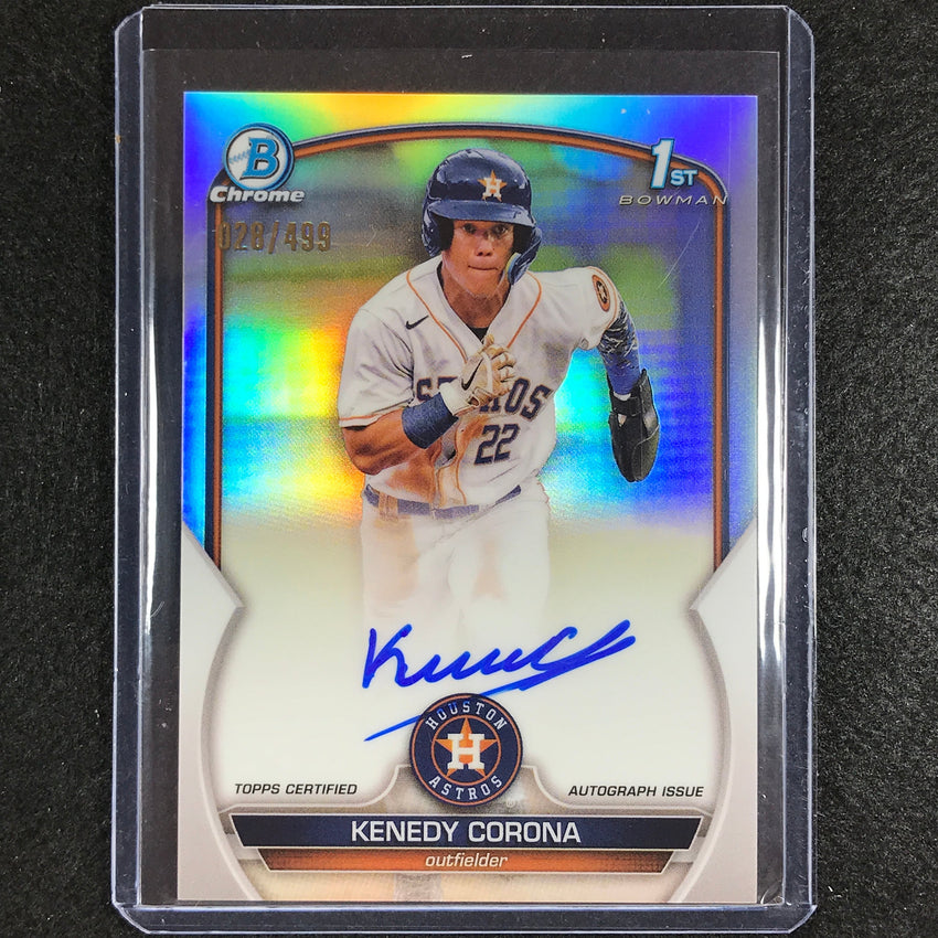 2023 Bowman Chrome Mlb Kennedy Corona 1st Bowman Prospect Auto Refractor 28/499