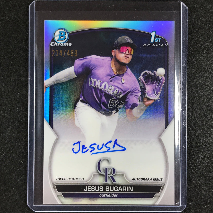 2023 Bowman Chrome Mlb Jesus Bugarin 1st Bowman Prospect Auto Refractor 234/499