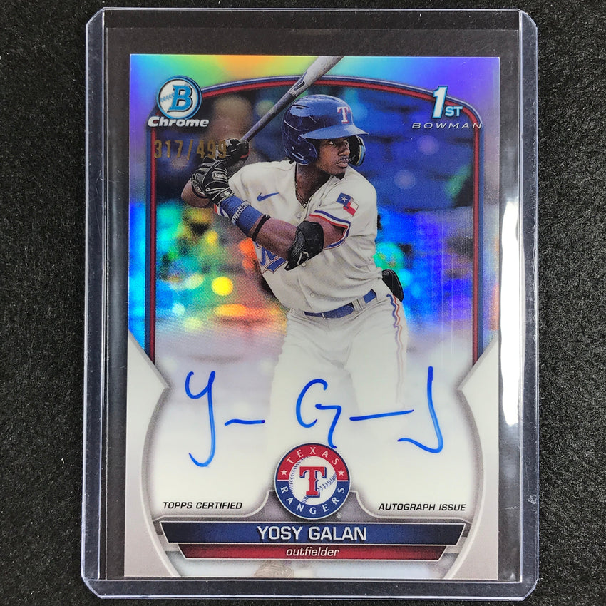 2023 Bowman Chrome Mlb Yosy Galan 1st Prospect Auto Refractor 317/499