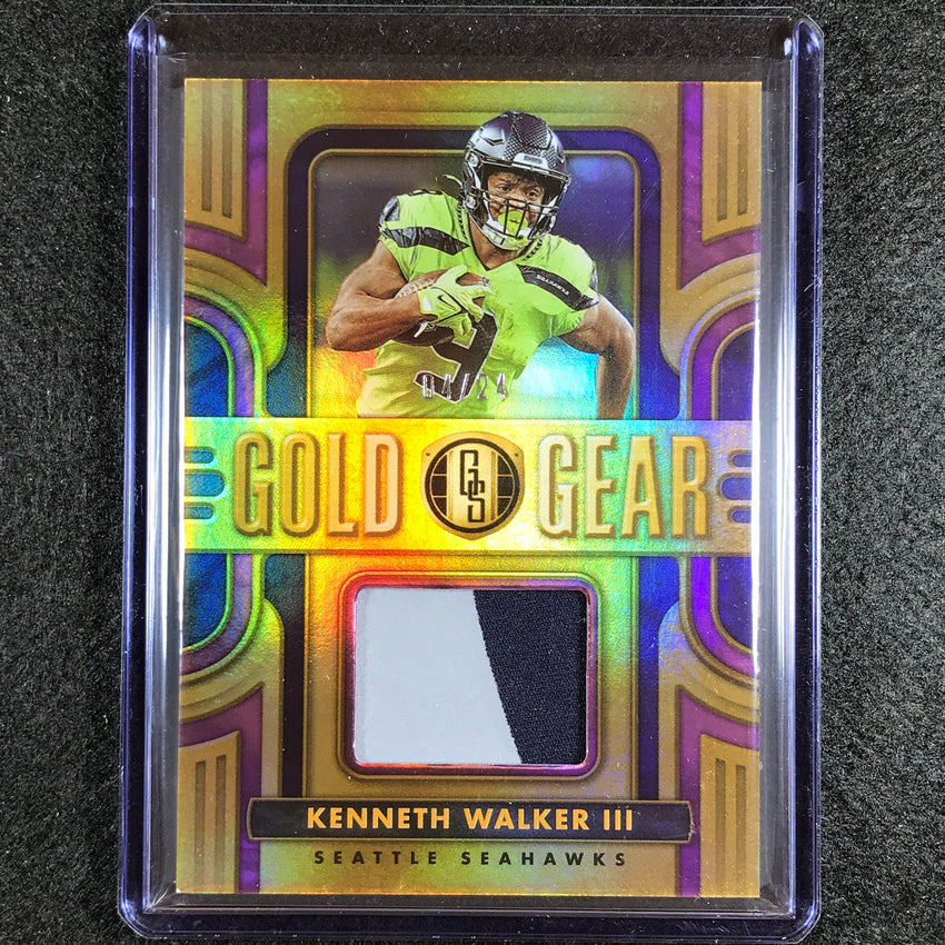 2023 Gold Standard Nfl Kenneth Walker Iii Gold Gear Relic Patch Rose Gold 4/24