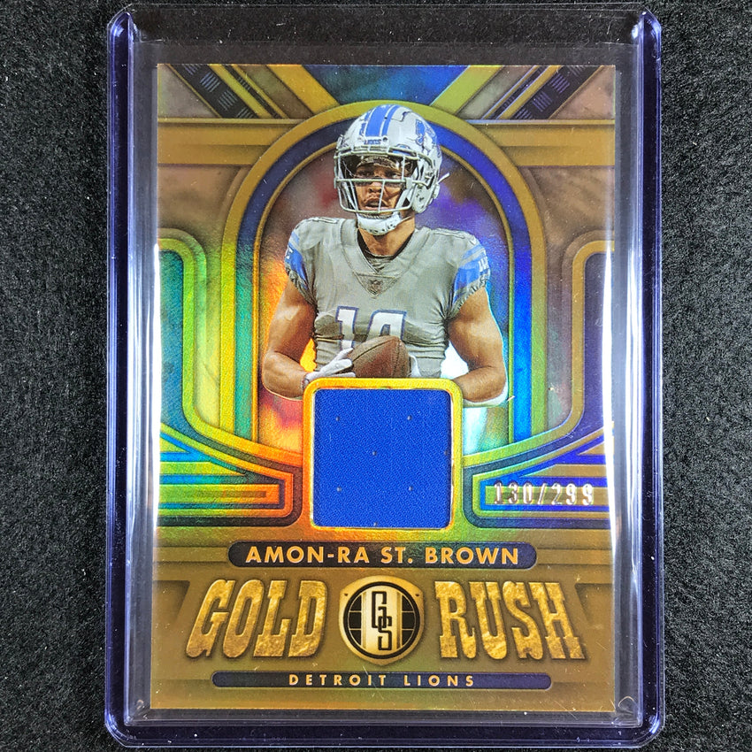 2023 Gold Standard Nfl Amon-ra St. Brown Gold Rush Relic Jersey 130/299