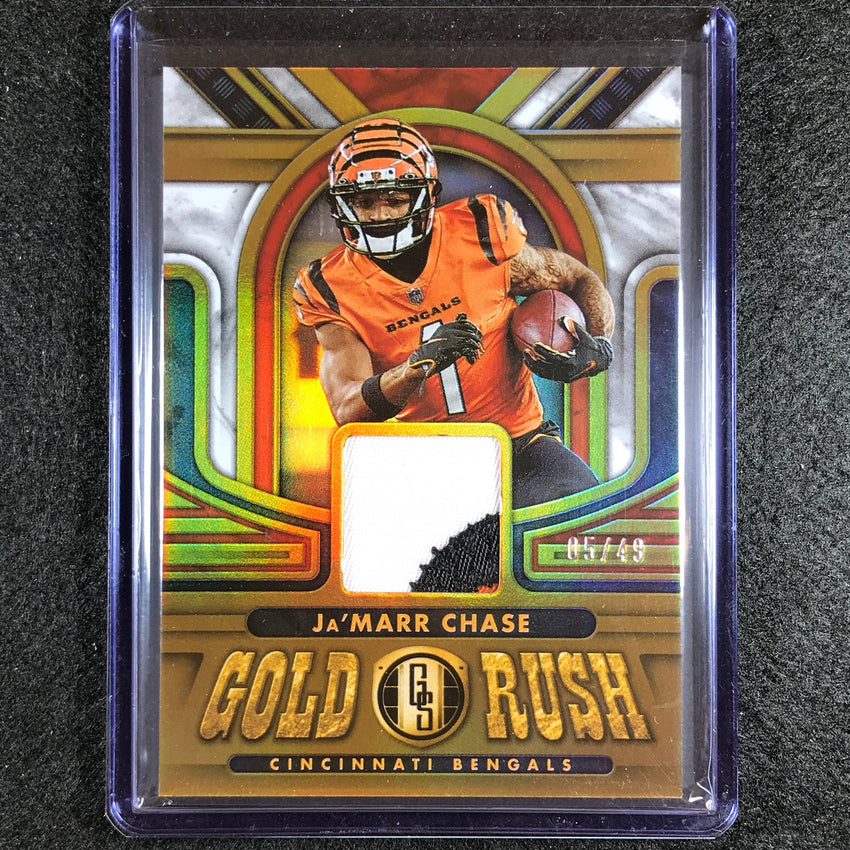 2023 Gold Standard Nfl Jamarr Chase Gold Rush Relic Patch White Gold 5/49