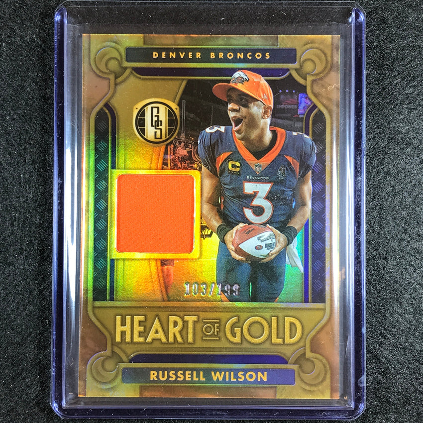 2023 Gold Standard Nfl Russell Wilson Heart Of Gold Threads Relic 103/199