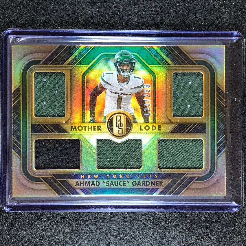 2023 Gold Standard Nfl Ahmad Sauce Gardner Mother Lode Relic Jersey 123/299