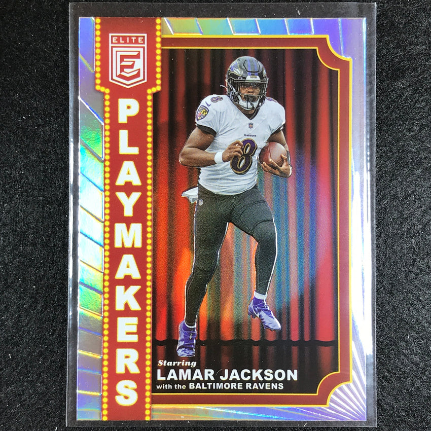 2023 Donruss Elite Nfl Lamar Jackson Playmakers Silver No 8