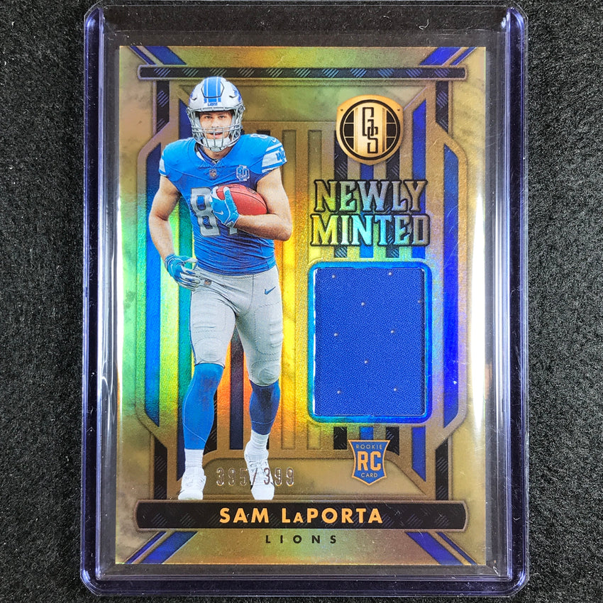 2023 Gold Standard Nfl Sam Laporta Newly Minted Rookie Jersey Relic 395/399