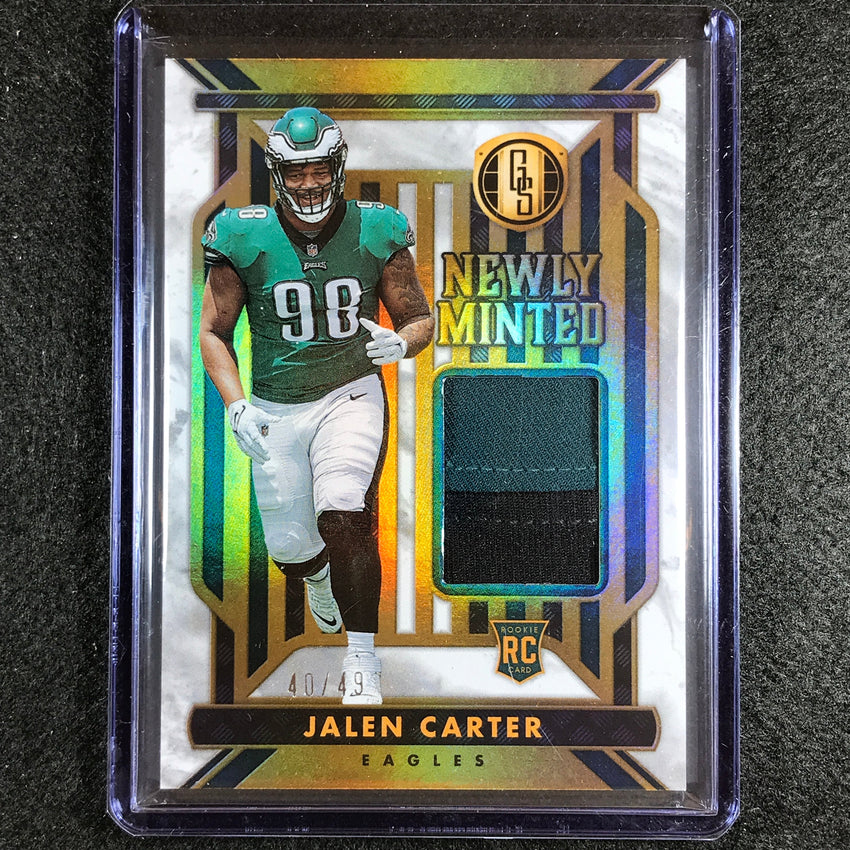 2023 Gold Standard Nfl Jalen Carter Newly Minted Rookie Patch White Gold 40/49