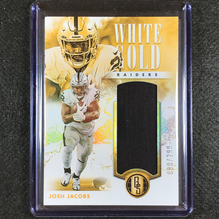 2023 Gold Standard Nfl Josh Jacobs White Gold Jersey Relic 80/299