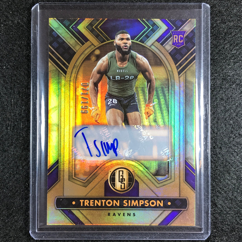 2023 Gold Standard Nfl Trenton Simpson Base Rookie Auto Base 71/199