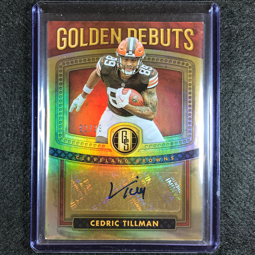 2023 Gold Standard Nfl Cedric Tillman Golden Debuts Rookie Auto 92/99