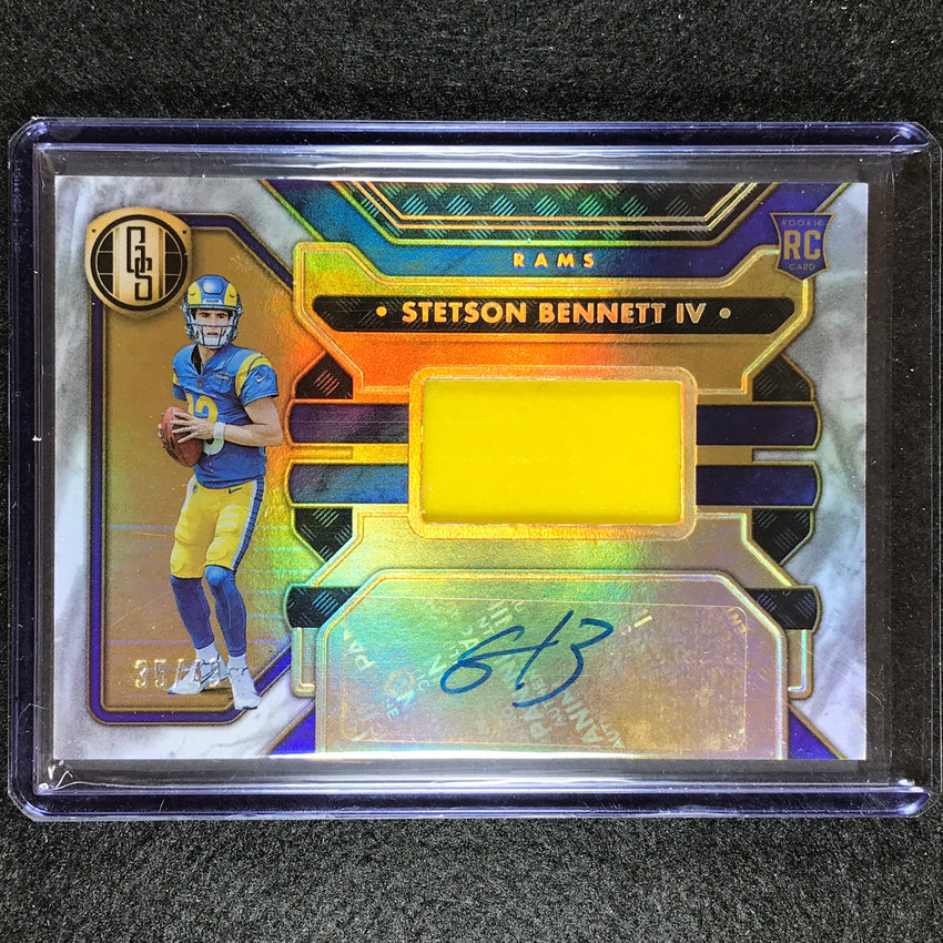 2023 Gold Standard Nfl Stetson Bennett Iv Rookie Jersey Auto White Gold 35/49