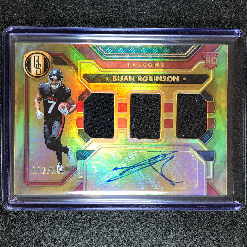 2023 Gold Standard Nfl Bijan Robinson Rookie Jersey Auto Triple Base 2/149