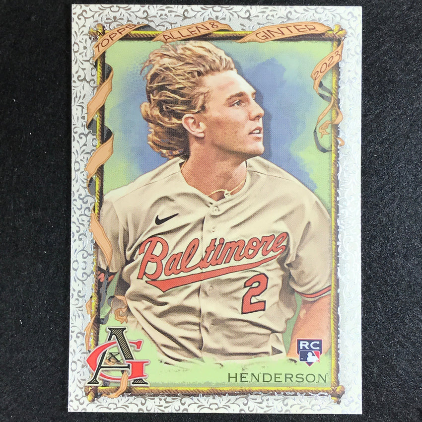 2023 Allen And Ginter Mlb Gunnar Henderson Rookie Foil Filigree Sp No 377
