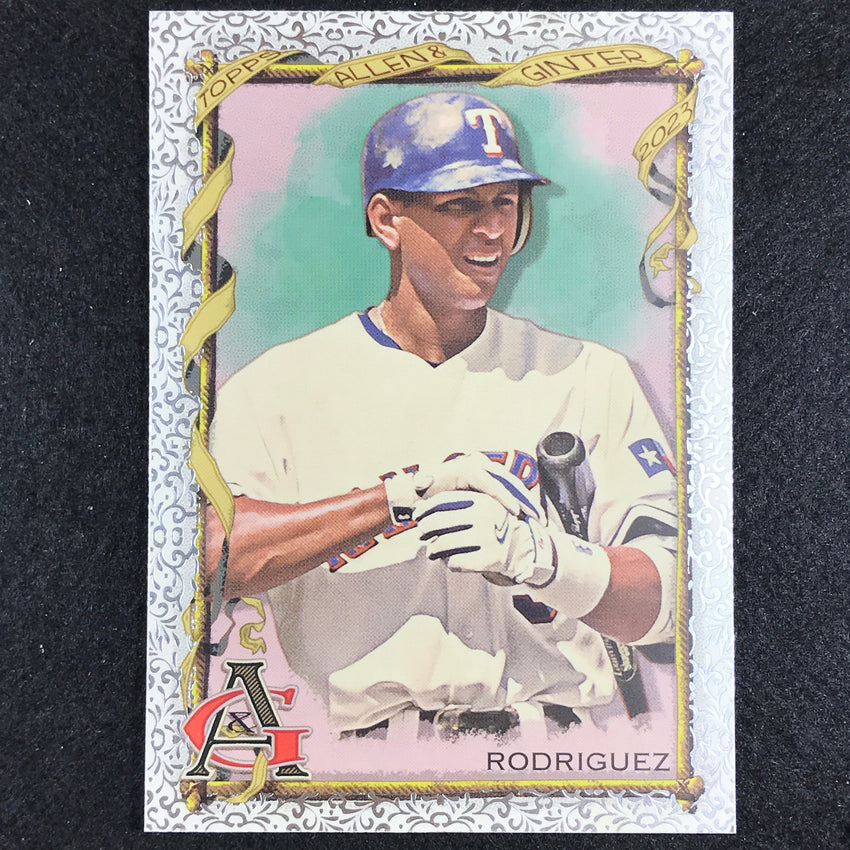 2023 Allen And Ginter Mlb Alex Rodriguez Foil Filigree Sp No 393