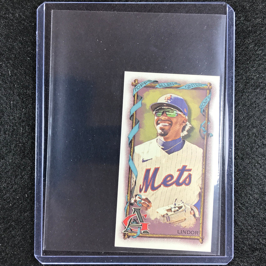 2023 Allen And Ginter Mlb Francisco Lindor Mini Exclusives Ext Base Sp No 362