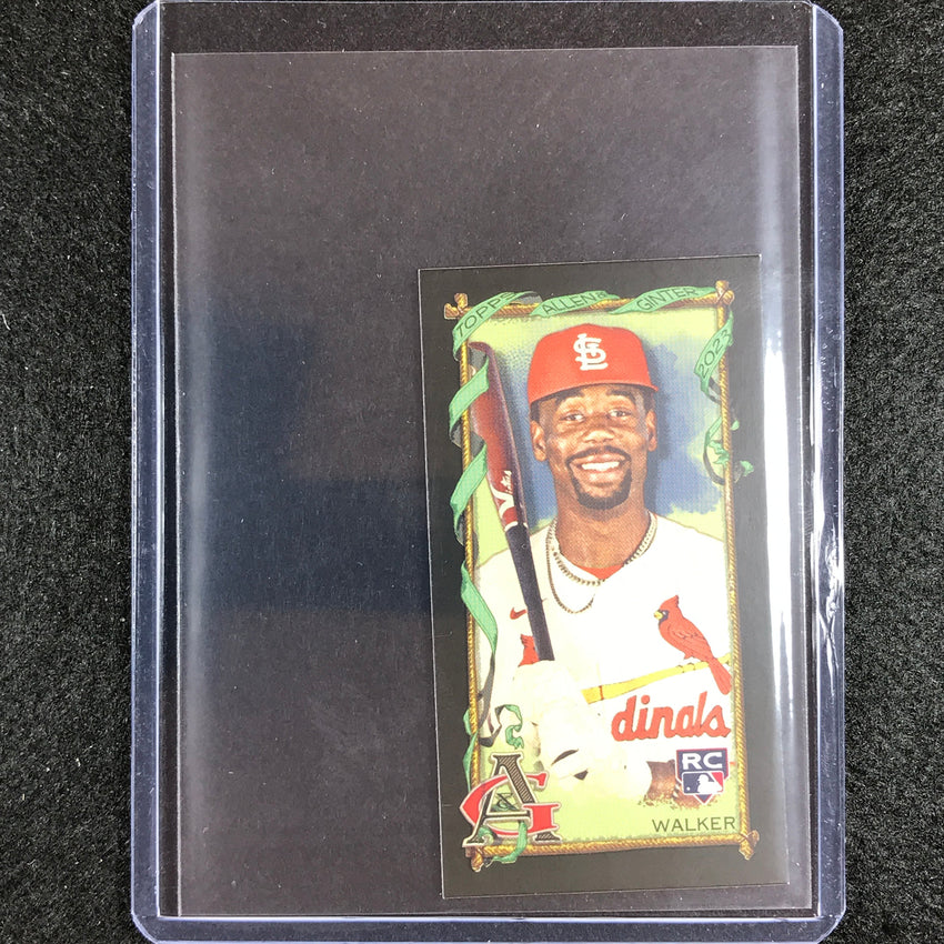 2023 Allen And Ginter Mlb Jordan Walker Rookie Mini Black Bordered No 240