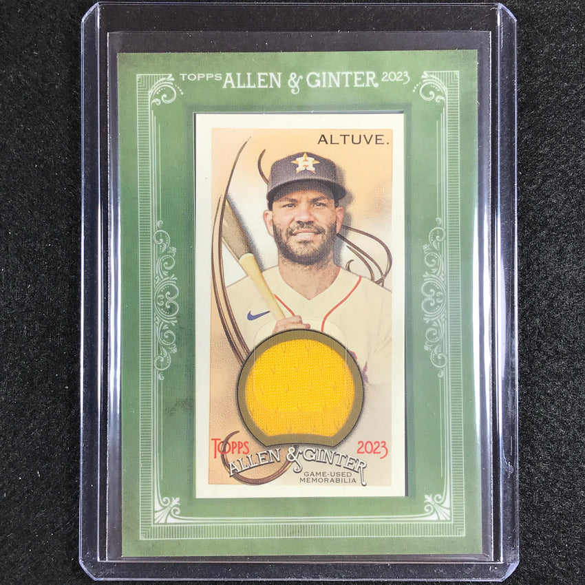 2023 Allen And Ginter Mlb Jose Altuve Framed Mini Relic Memorabilia No Ja