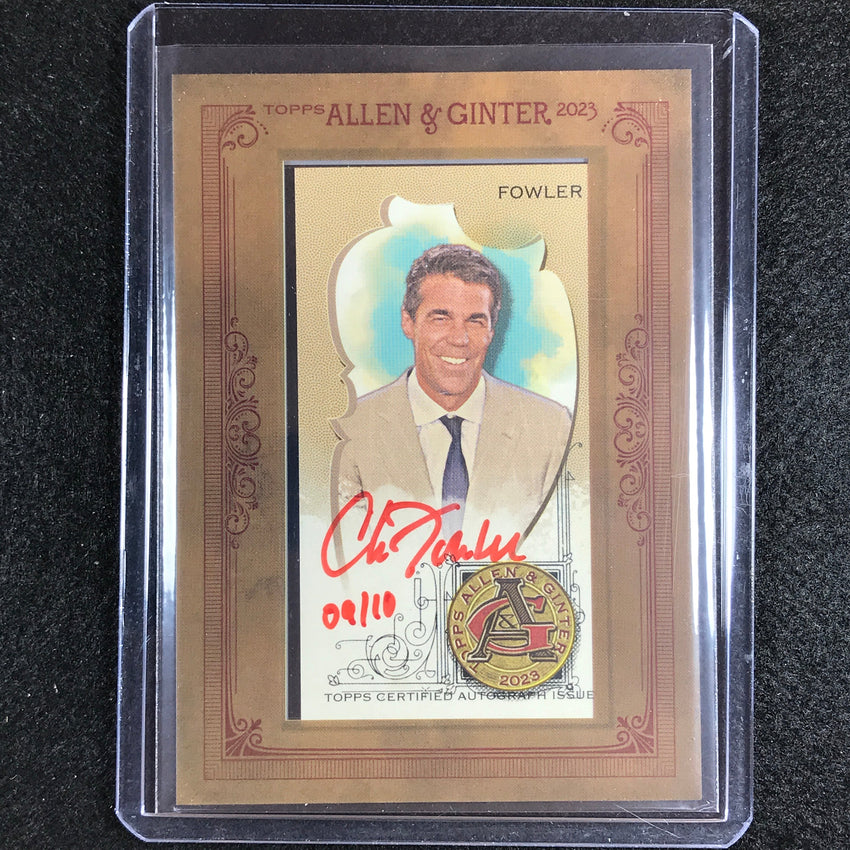 2023 Allen And Ginter Mlb Chris Fowler Framed Mini Non-baseball Auto Red Ink 9/10
