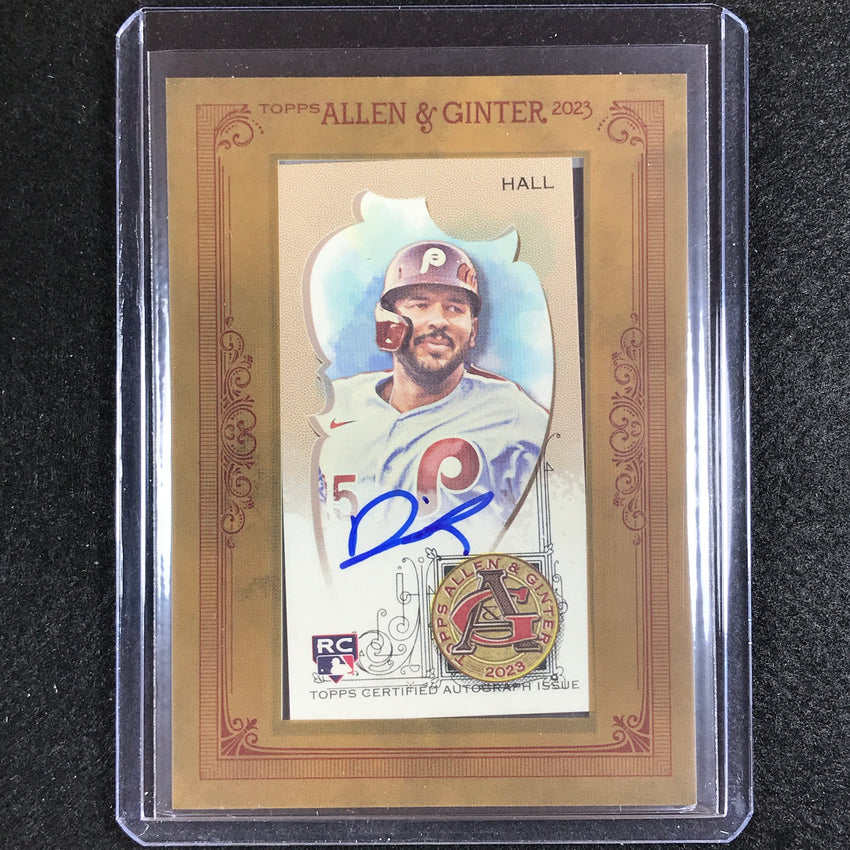 2023 Allen And Ginter Mlb Darick Hall Framed Mini Rookie Auto No Dha