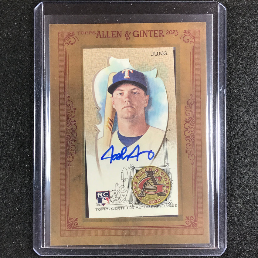 2023 Allen And Ginter Mlb Josh Jung Framed Mini Rookie Auto No Jj