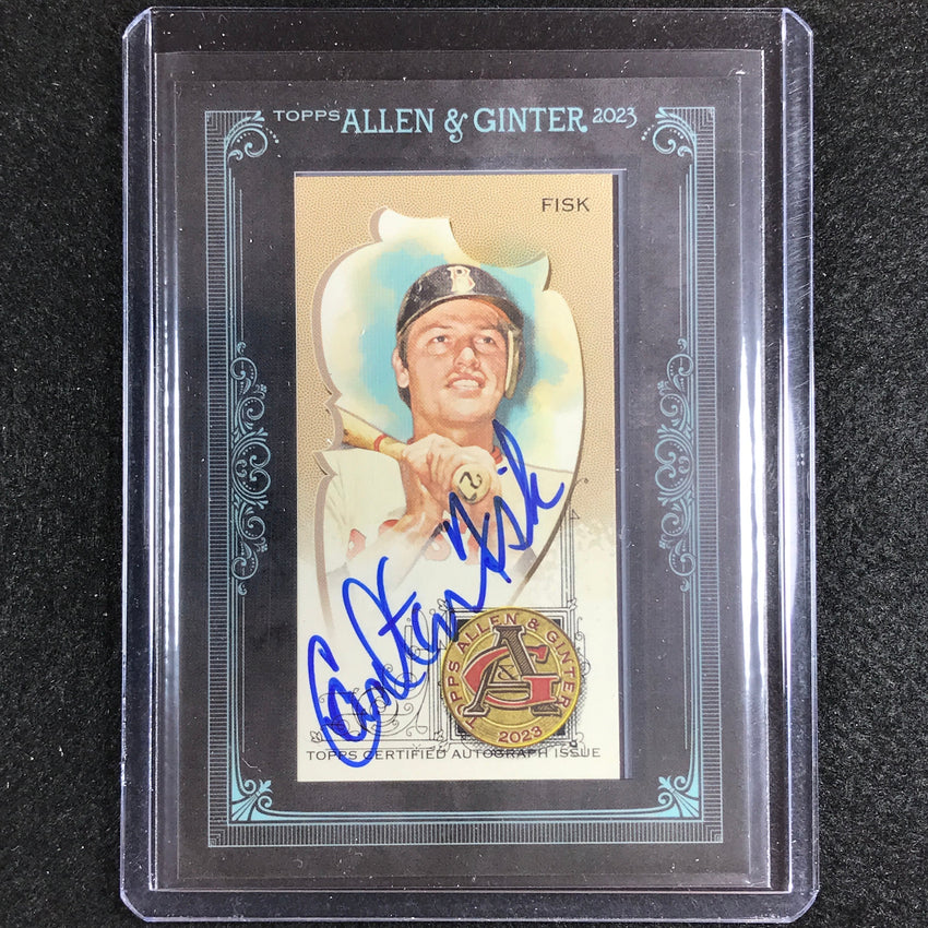 2023 Allen And Ginter Mlb Carlton Fisk Framed Mini Auto Black Frame 23/25