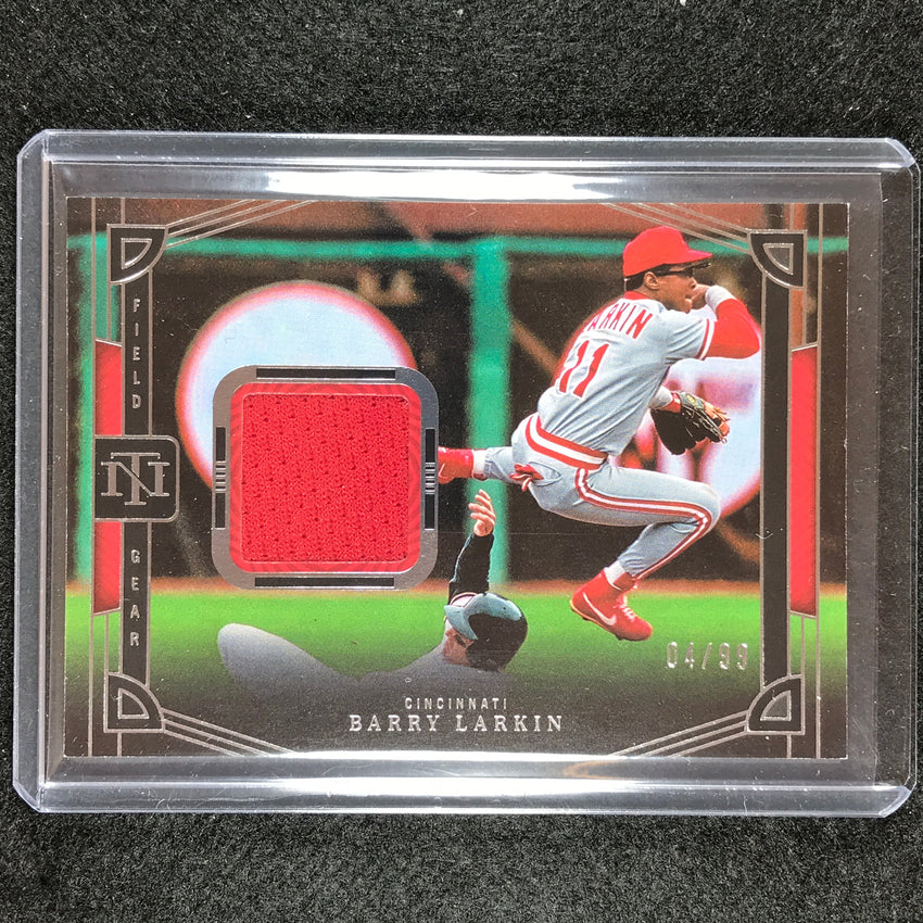 2023 National Treasures Barry Larkin Field Gear Jersey 4/99