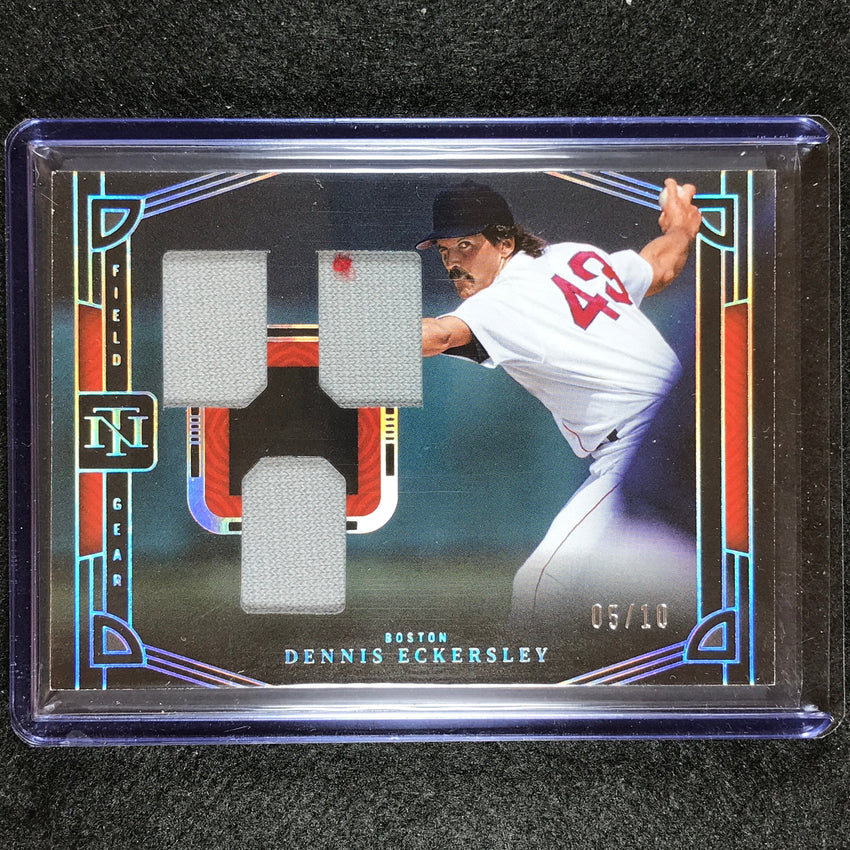 2023 National Treasures Dennis Eckersley Field Gear Triple Jersey Silver 5/10