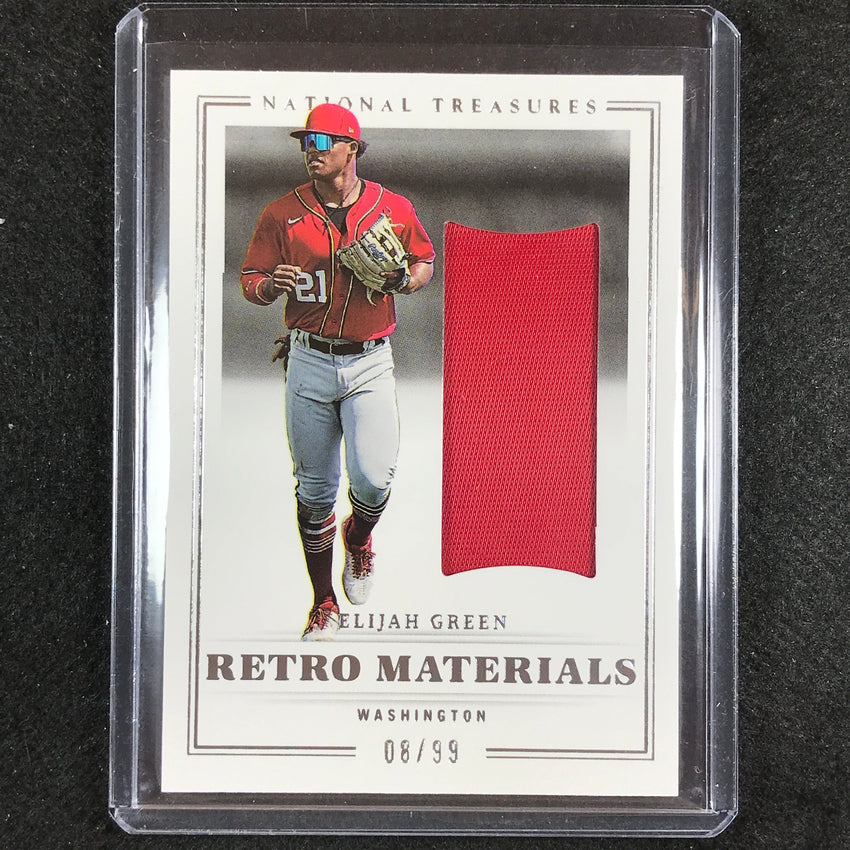 2023 National Treasures Elijah Green Retro Materials Jersey 8/99